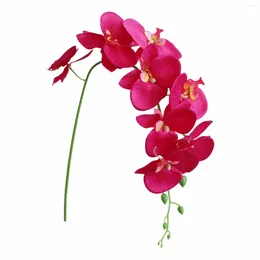 Fleurs décoratives fausses papillon orchidée 1 pc vraie branche double pour le mariage home office de bureau el yard décoration