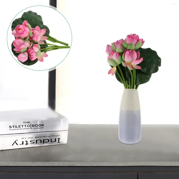 Fleurs décoratives faux fleurs arrangements simulation de lotus décoration bouquets de mariage artificiel