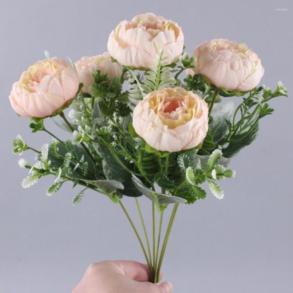 Fleurs décoratives fausse fleur pas besoin d'arroser INS Style ornemental fausse Simulation pivoine simulée artificielle