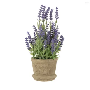 Fleurs décoratives fausses vases de fleurs de plantes pour centres de table plantes artificielles fausses décorations de lavande
