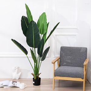 Decoratieve bloemen faux potpalmplant 105 cm/41 '' '' '' '' 'bananenboom met cementbasis voor thuiskantoor woonkamer decor minimalisme