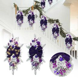 Fleurs décoratives pieds pour couronne de Noël artificiel 24 "