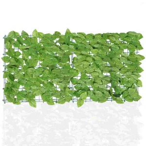 Decoratieve bloemen hek privacy Ivy scherm Wall Faux kunstmatige heggreendecoratief decor tuin tuin buiten paneel rekbare bladeren