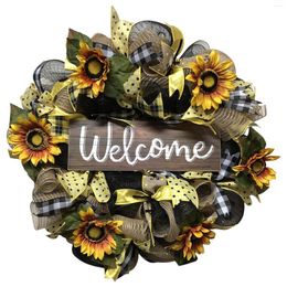 Decoratieve bloemen festival krans creatieve voordeur welkom bord garland diy feest decor seizoensgebonden decoratie voor home tuin boerderij