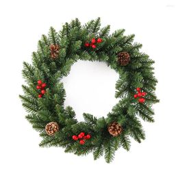 Fleurs décoratives festives de Noël pins de pin couronne 30/40 cm de diamètre ajoute une atmosphère joyeuse à votre maison pendant la saison des fêtes