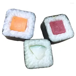Fleurs décoratives Fournitures de fête Décorations artificielles Aliments Simulation en PVC Modèle de sushi japonais Faux accessoires de présentation de restauration de cuisine