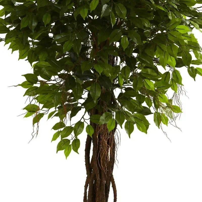 Fleurs décoratives Ficus arbre artificiel résistant aux UV (intérieur/extérieur)