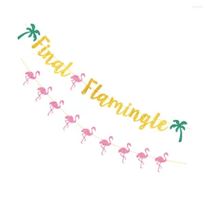 Fleurs décoratives Flamingo Latte Bannière Fête Papier Bannières Intéressant Po Prop Unique Décoration Pratique