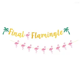 Fleurs décoratives Flamingo Latte Papier Bannière Élégante Suspendue Décoration Drôle Creative Party Bannières Colorées