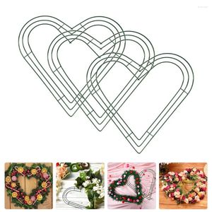 Decoratieve bloemen bloemen krans maken frame hartvorm metalen draad kerstslinger accessoires