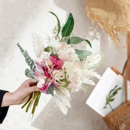 Fleurs décoratives flores artificiales décor de chambre sonne florale brodée bouquet bouquet simulation fleur mariage artificiel