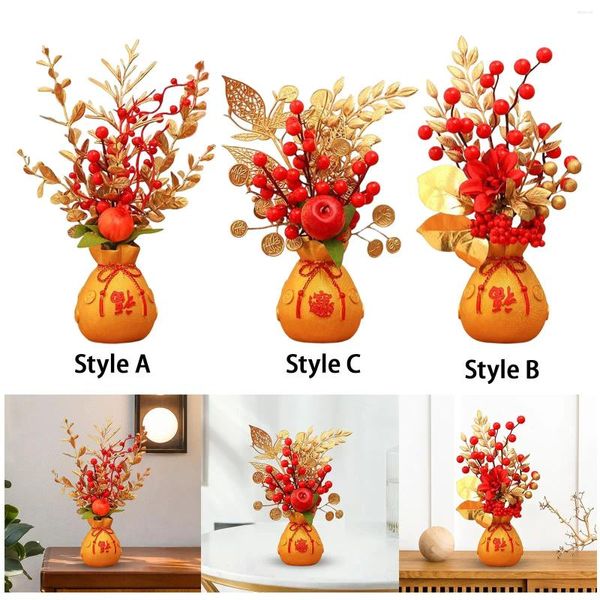 Fleurs décoratives panier de fleurs ornement décoration automne récolte résine Vase artificiel
