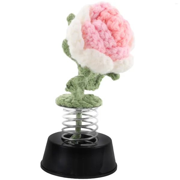 Fleurs décoratives fleur bonsaï petit Crochet ornement Pot bureau voiture décor accessoires table en Pot décorer délicat