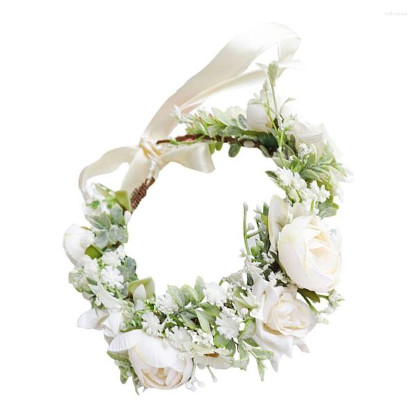 Fleurs décoratives fleur fille casque bébé bandes de cheveux Carole Baskin bandeau filles décor couronne pendentif couronnes femmes