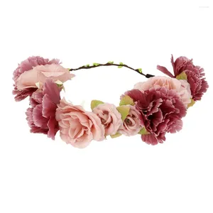 Decoratieve bloemen Bloemhoofdbandkroon krans bloemen Garland meisje vrouwen haar accessoireshead headpiece hoofdbanden feestje bruiloft meisjestiara