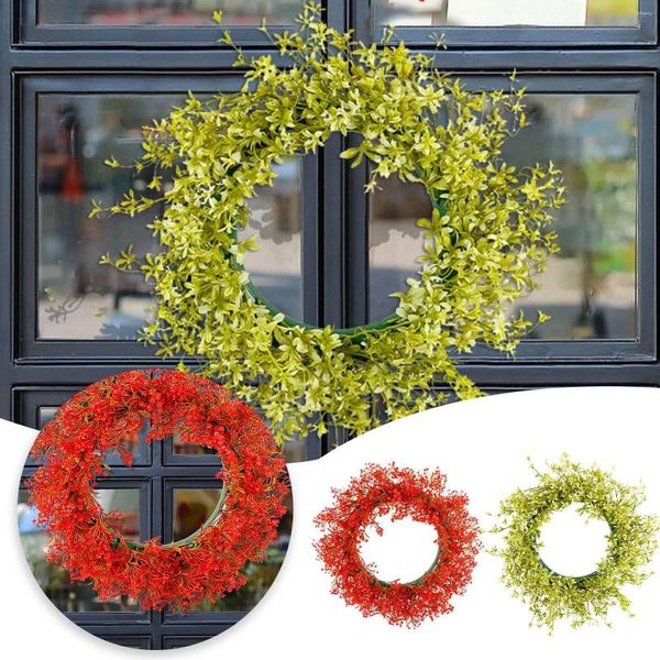 Guirlande de fleurs décoratives de printemps, décoration suspendue pour porte de cour extérieure, accessoires de tir, couronne avant de ferme, fenêtre, ventouses