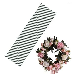 Tiges de fleurs décoratives pour Crochet, 20 pièces, Simulation de fil vert Floral, bonne flexibilité, arrangements d'outils d'art artisanal
