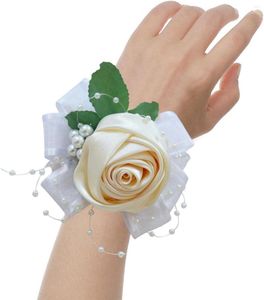 Decoratieve bloemen Bloempols Corsage voor meisjes Rose Bud Bands maken bruiloftscorsages - armband polsband DIY Hand