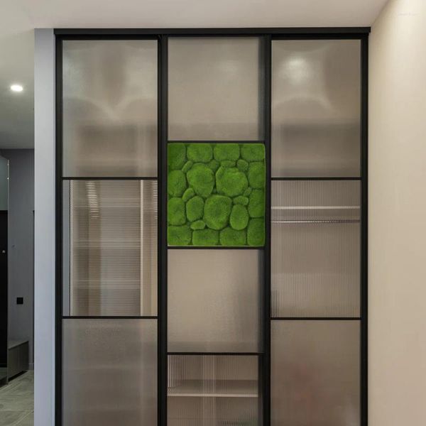 Fleurs décoratives mousse flocage simulation mousse vert fond de mur artificiel décor décor d'ornement intérieur