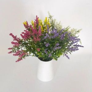 Decoratieve bloemen schuim lavendel kunstmatige tarwe nep planten boeket trouwhuis tafetafel decoratie kerst ambachten