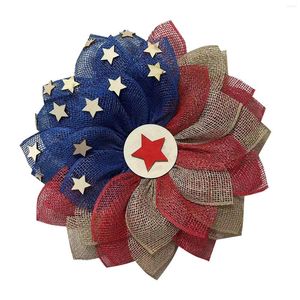 Fleurs décoratives quatrième de juillet couronnes patriotique américain 20