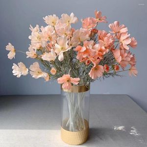Fleurs décoratives Fleur de simulation fraîche Petite vente en gros Commerce extérieur Soie Printemps Cosmos Géranium