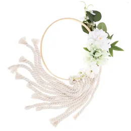Decoratieve bloemen Fringe sierhangende slinger kwast hanger macrame krans ambachtelijke zonnebloem feestboom ornamenten
