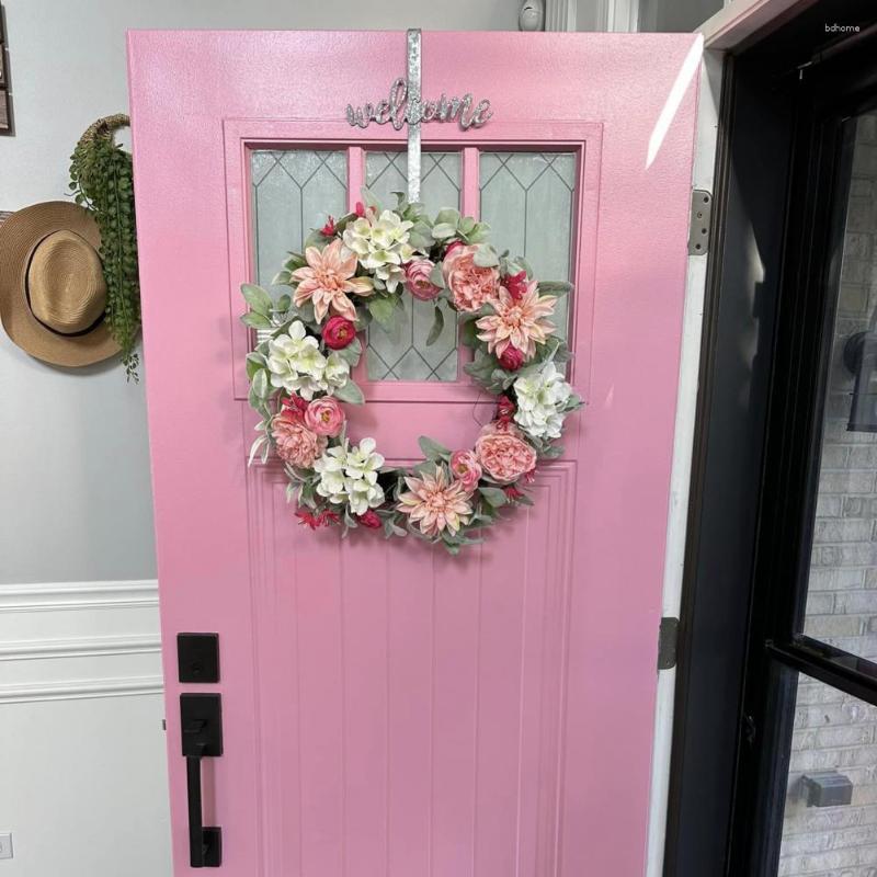 Guirnalda de flores decorativas para puerta delantera, guirnalda colorida de buena fidelidad para fiesta de cumpleaños, adorno, suministros de decoración para el hogar