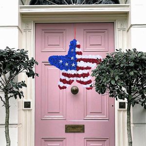 Couronne de porte d'entrée de fleurs décoratives largement utilisée accessoire de vacances américain ornemental Memorial Day