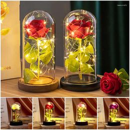 Fleurs décoratives Galaxy Eternal Rose Artificiel Beauty Wedding Decor Creative Valentine's Mother's Mother Birthday Gift Bourse