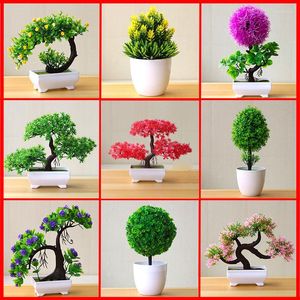 Fleurs décoratives décor de jardin plantes artificielles bonsaï petit Pot d'arbre fausse plante ornements en Pot pour la décoration de Table de chambre à la maison