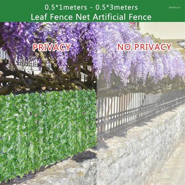 Flores decorativas Garden Privacy cerca al aire libre Panel de cercas flexible al aire libre