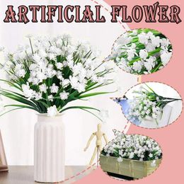 Fleurs décoratives Garland Christmas Home Artificiel 2pc Flores Decoration Wedding Artificialles Flower Bouquet Latex Bridal