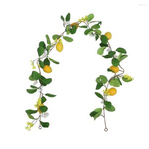 Decoratieve Bloemen Garland Home Room Decor Raam Voordeur Groen Geel Zijde Schuim 175cm Muur