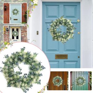 Flores decorativas Guirnalda Guirnalda Puerta delantera Fiesta Iluminada Navidad para pilas Invierno Signos Porche