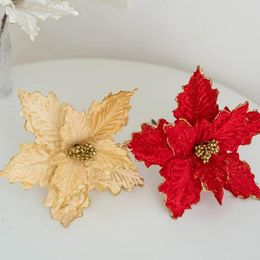 Flores decorativas brillo flor artificial bricolaje navidad árbol de Navidad adornos falsos festival festival decoración del hogar accesorios