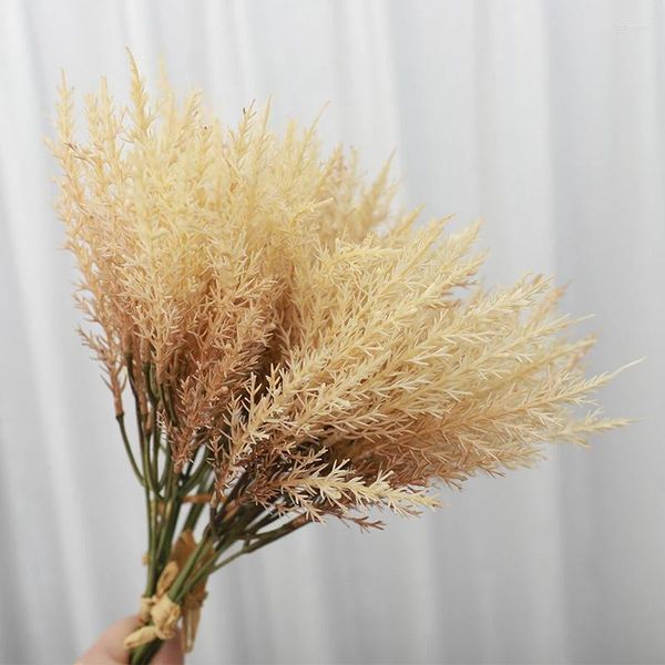 Fleurs décoratives Golden Fake Wheat Eore pour le jardin Disqueur à la maison Décoration ACCESSOIRES ACCESSOIRES DIY PLANTES ARTIFICIEL