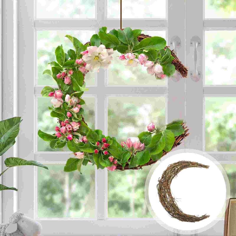 Dekorative Blumen Traube Smilax Rattan Wand Hanging Dekoration Weinrebe Reifkranz DIY Hoops