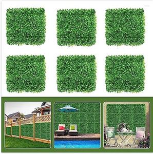 Decoratieve bloemen Gras Wandpanelen Achtergrond Groen Met UV-bescherming Voor Binnen Buiten Decor - Omheining die privacy bedekt