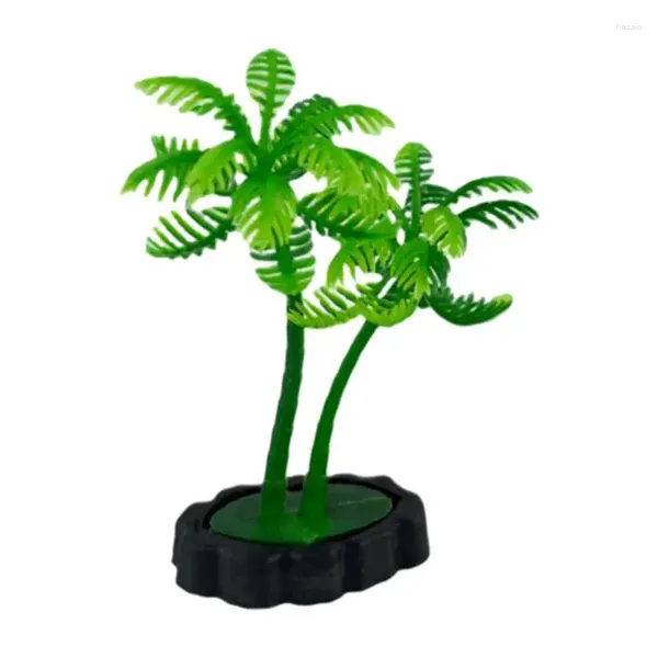 Fleurs décoratives Green Aquarium Plantes aquatiques Topiary Pack Coconut Palm Tree Creative Miniature Payscape Plante décor DIY