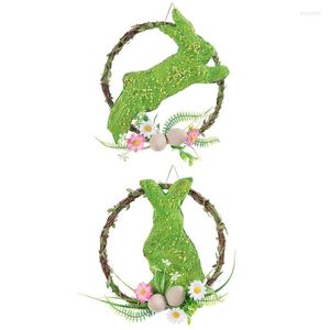 Decoratieve bloemen groen - paasdecoratie -wall hangende decoraties hangdeuchter ambachten feestbenodigdheden voor thuis ornament