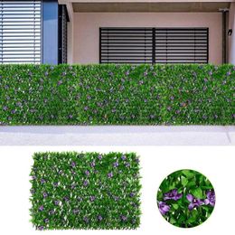 Fleurs décoratives vignes vertes en bois extensible fausse clôture intimité clôture artificiel décoration jardin patio UV Panneau HEK protégé