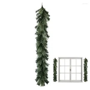 Fleurs décoratives verdure de Noël Garland Garland Porte couronne de pins réalistes avec anneau de cintre pour