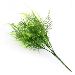 Fleurs décoratives Greencer le feuillage de brousse Feuille de feuille de feuilles de feuilles 7 tiges 7 tiges décrières asperges artificielles