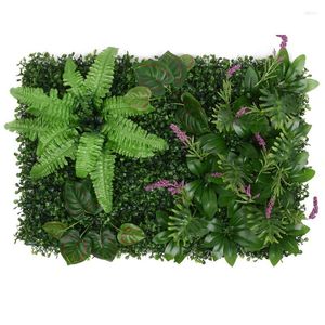 Decoratieve bloemen groene muur achtergrond kunstmatige buxus gras panelen topiary hedge plant 15.7x23.6in privacy screen voor buiten