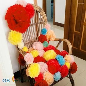 Fleurs décoratives GSCRAFTS Pom Poms 1pcs 30cm papier de soie boules artificielles décoration de mariage artisanat fête maison fournitures voiture