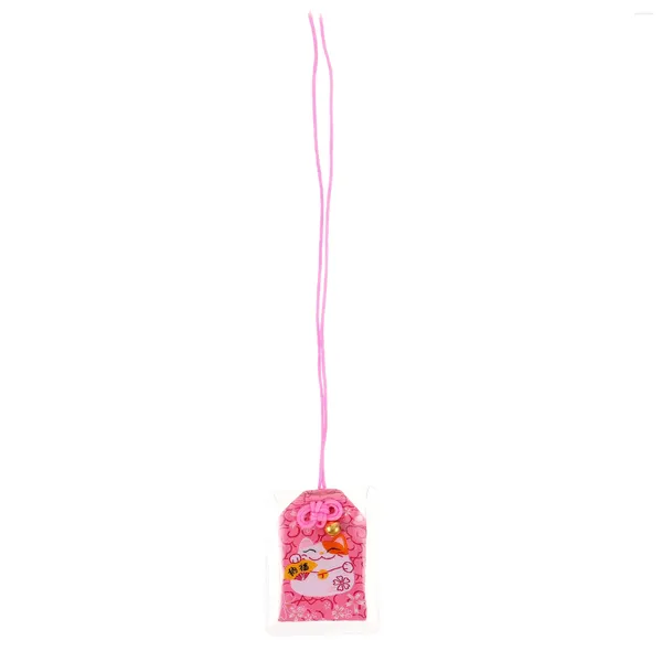 Flores decorativas Guardián Postios Parches Japonés Omamori Charla Decoración colgante Decoración Buena fortuna Bolsa de plástico Mujeres Charmas