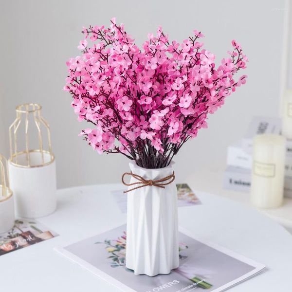 Fleurs décoratives Gypsophile Silk Artificiel High Quality Babies Breath Plantes Bride Bouquet Diy Christmas Home Wedding Decoration