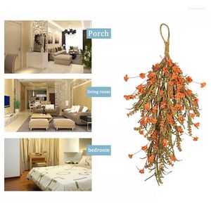 Decoratieve bloemen Halloween Autumn Harvest Decoratie Swag Hangende traan Floral Farmhouse Garland Festival Multicolor