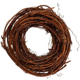 Decoratieve bloemen Halloween Deur Decor Wall Ornament Grapevine Twig Garland Kransen Bloem Front Rattan Natural Thanksgiving